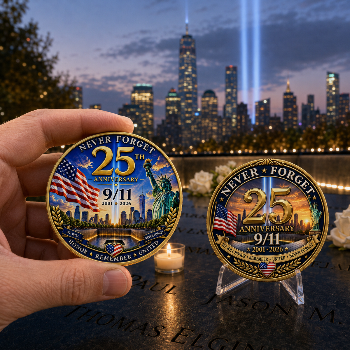 The "Honor. Remember. United." 25th Anniversary 9/11 Tribute Coin