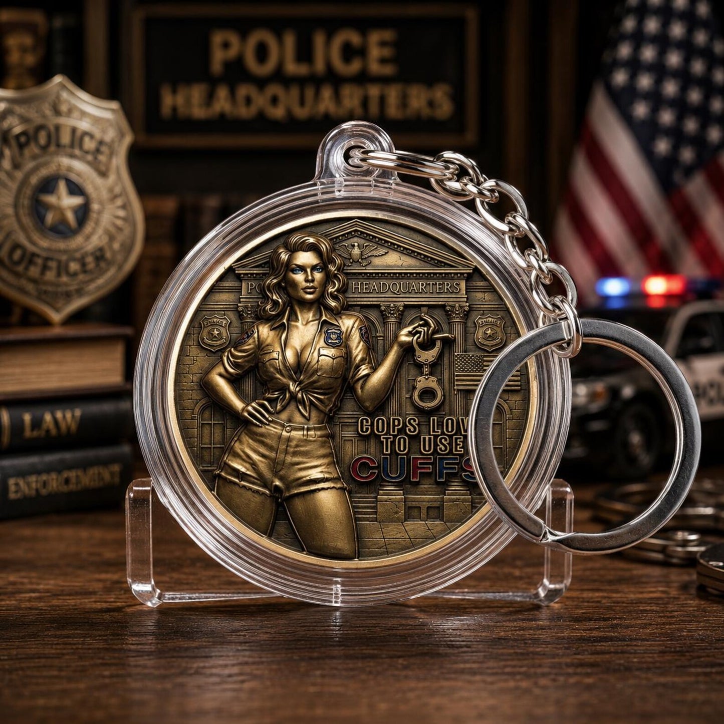 Cops Love Big Busts Cops Love To Use Cuffs Challenge Coin