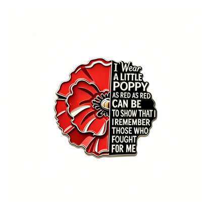 Anzac Day Poppy Tribute Pin