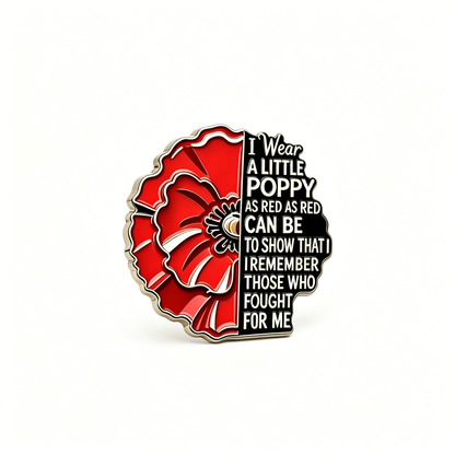 Anzac Day Poppy Tribute Pin