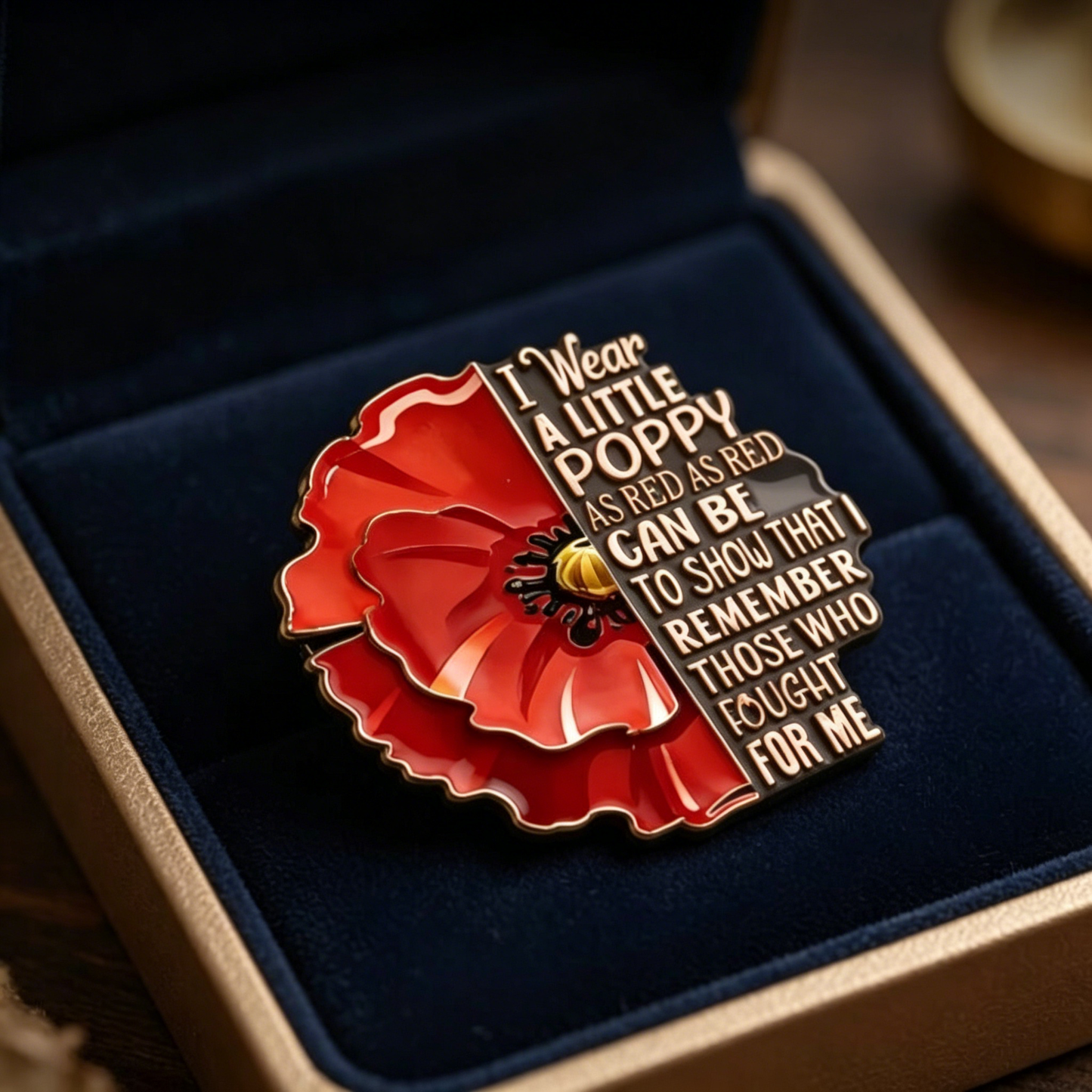 Anzac Day Poppy Tribute Pin