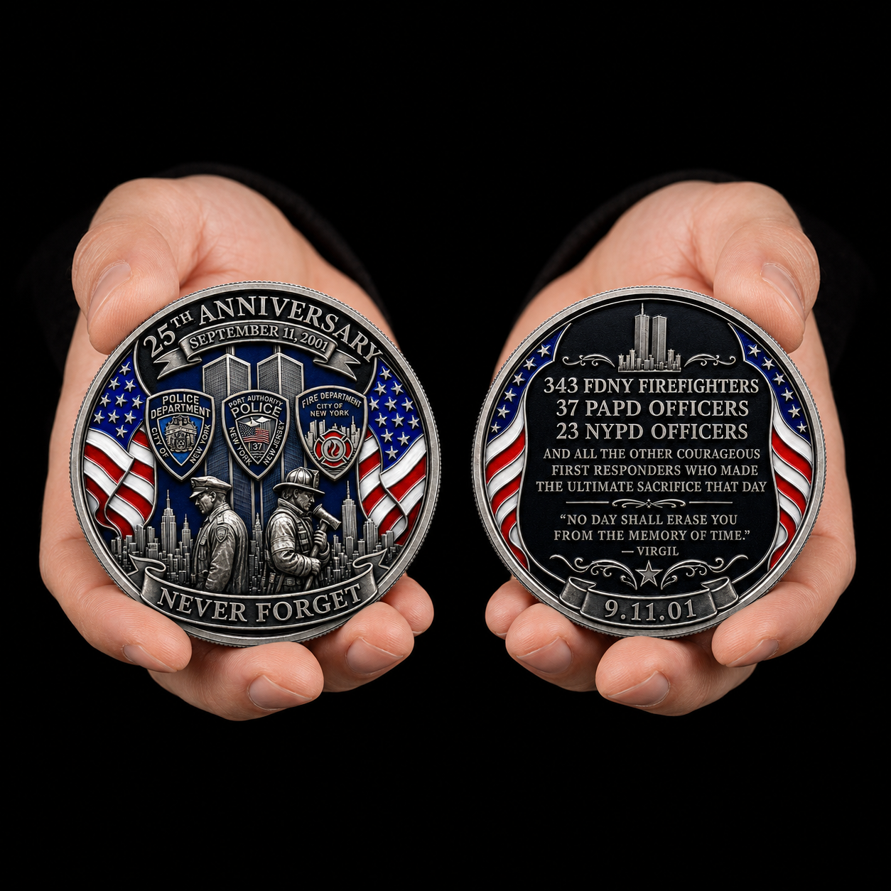 Never Forget 9/11 – 25th Anniversary Unity & Hope Commemorative Coin