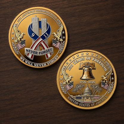 250 Years America 911 Remembrance 25th Anniversary Coin