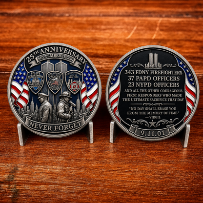 Never Forget 9/11 – 25th Anniversary Unity & Hope Commemorative Coin