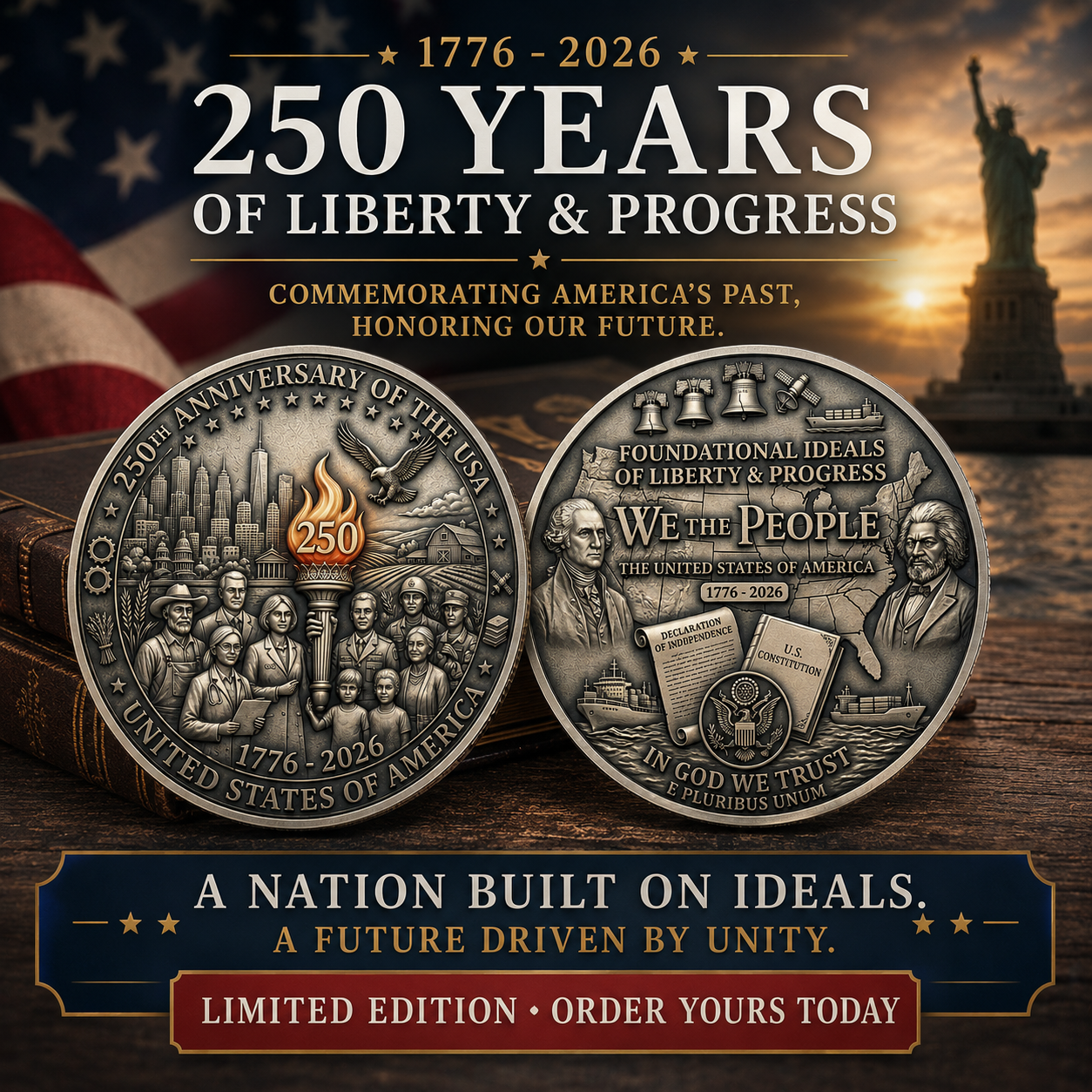 1776–2026 Patriotic Freedom Commemorative Coin