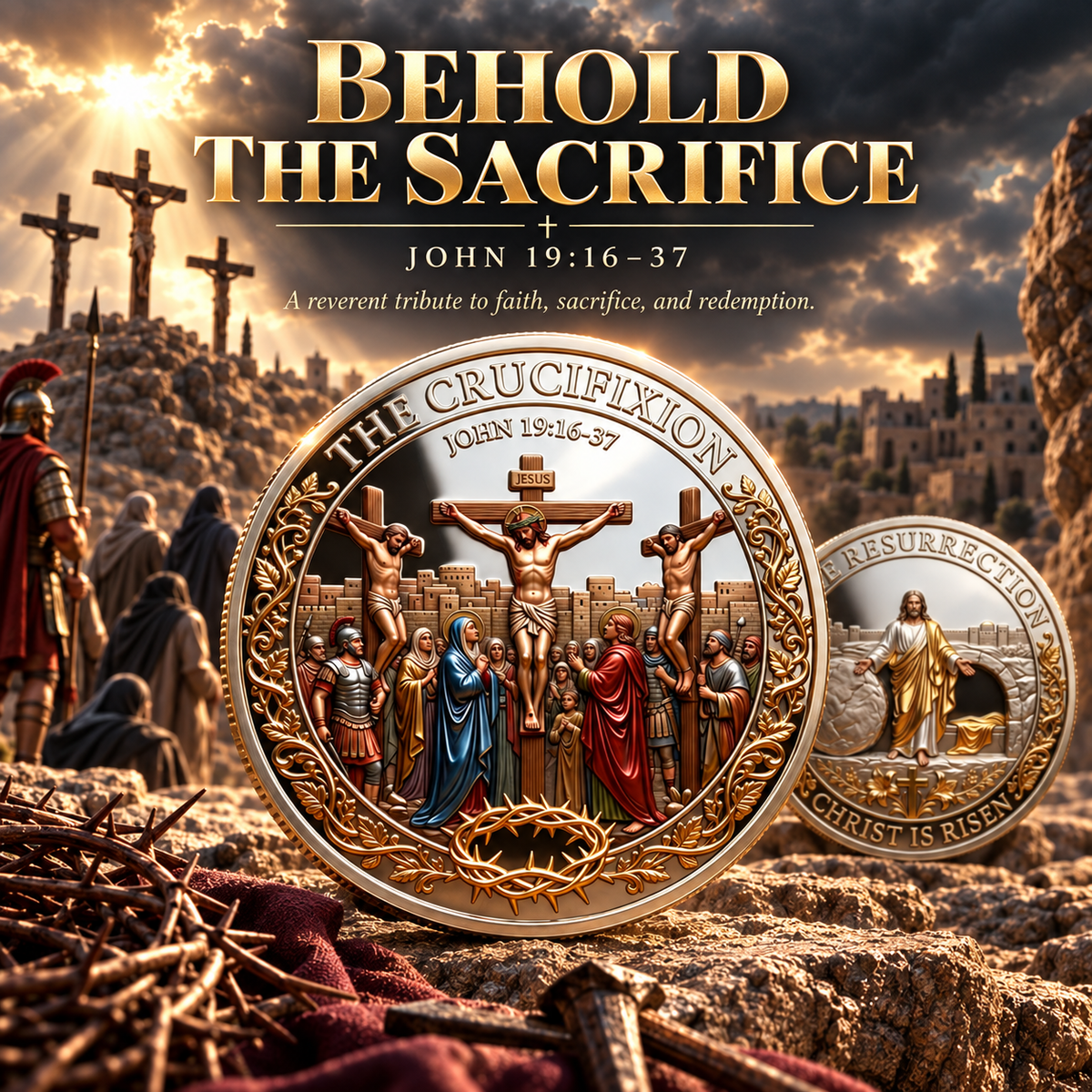 The Crucifixion & Resurrection Commemorative Coin