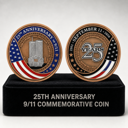 September 11 25th Anniversary Honor the Fallen Commemorative Coin