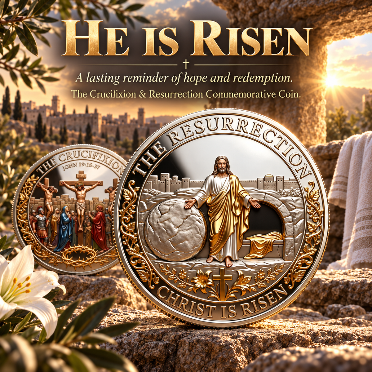 The Crucifixion & Resurrection Commemorative Coin