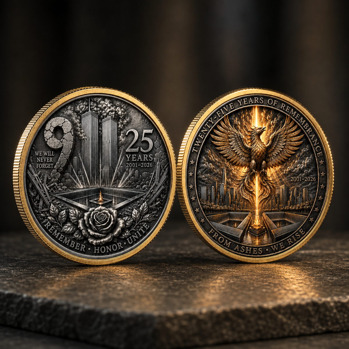 The "25 YEARS OF REMEMBRANCE" Commemorative Coin