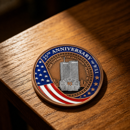 September 11 25th Anniversary Honor the Fallen Commemorative Coin