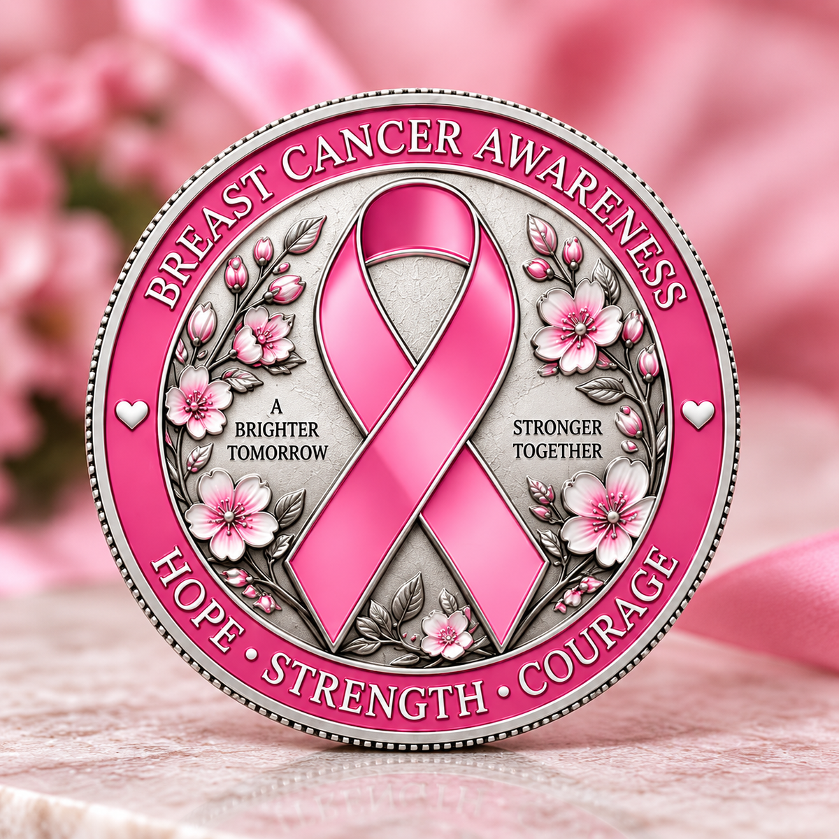 Brighter Tomorrow Breast Cancer Awareness Challenge Coin