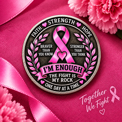 Pink Ribbon Breast Cancer Awareness Challenge Coin