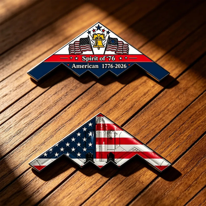 Spirit of ’76 B-2 Stealth Bomber 250th Anniversary Challenge Coin