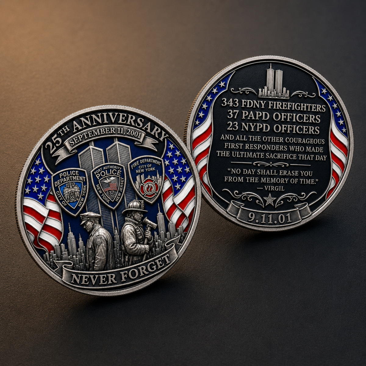 Never Forget 9/11 – 25th Anniversary Unity & Hope Commemorative Coin