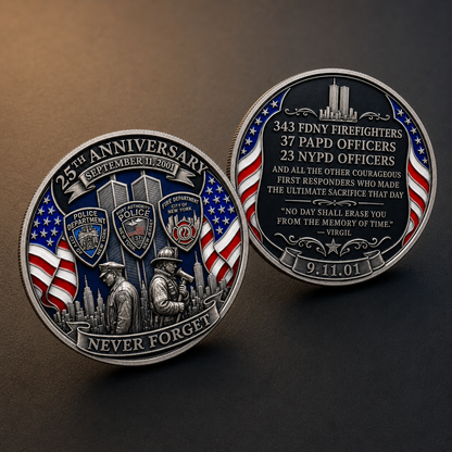 Never Forget 9/11 – 25th Anniversary Unity & Hope Commemorative Coin