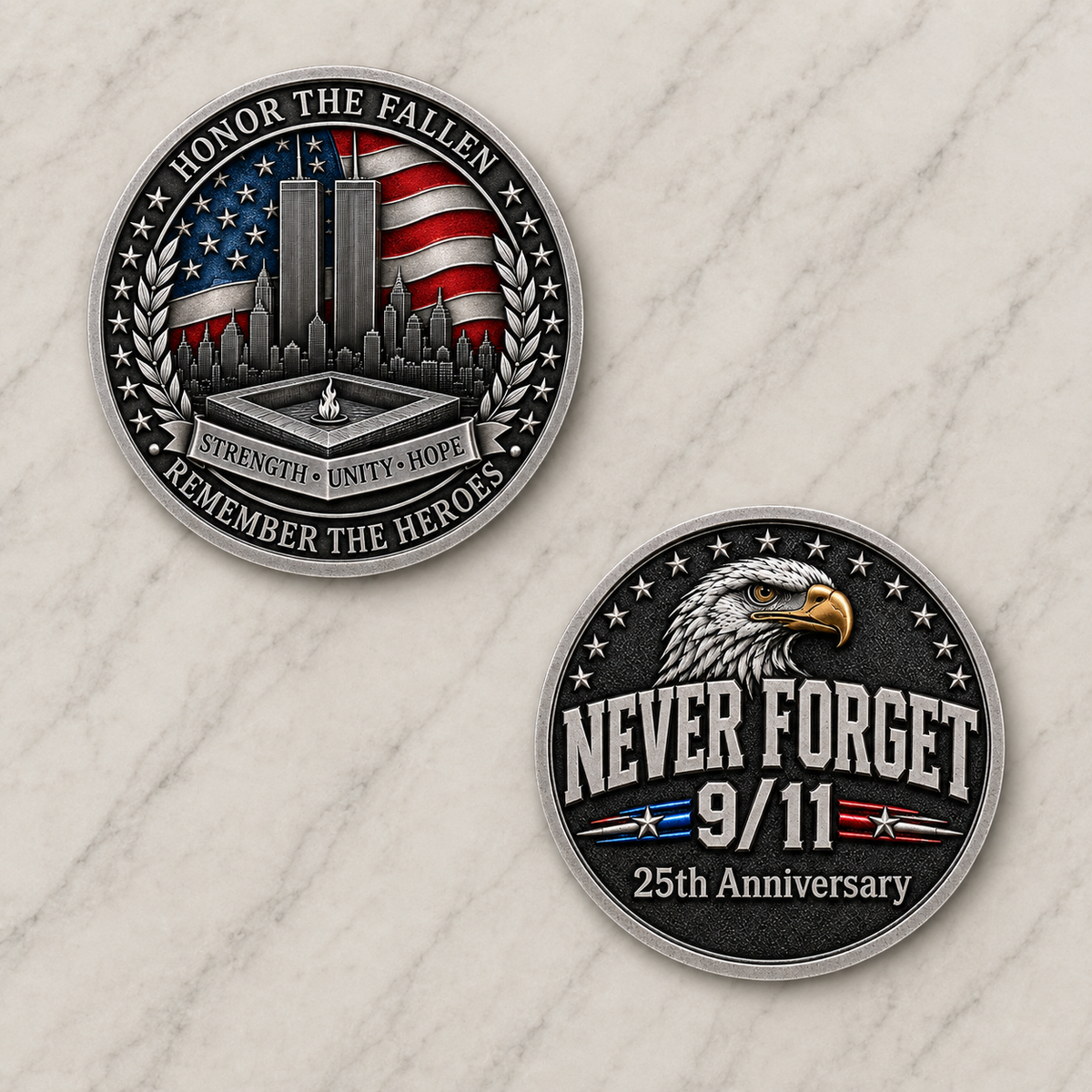 Never Forget 9/11 – 25th Anniversary Unity & Hope Commemorative Coin