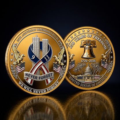 250 Years America 911 Remembrance 25th Anniversary Coin