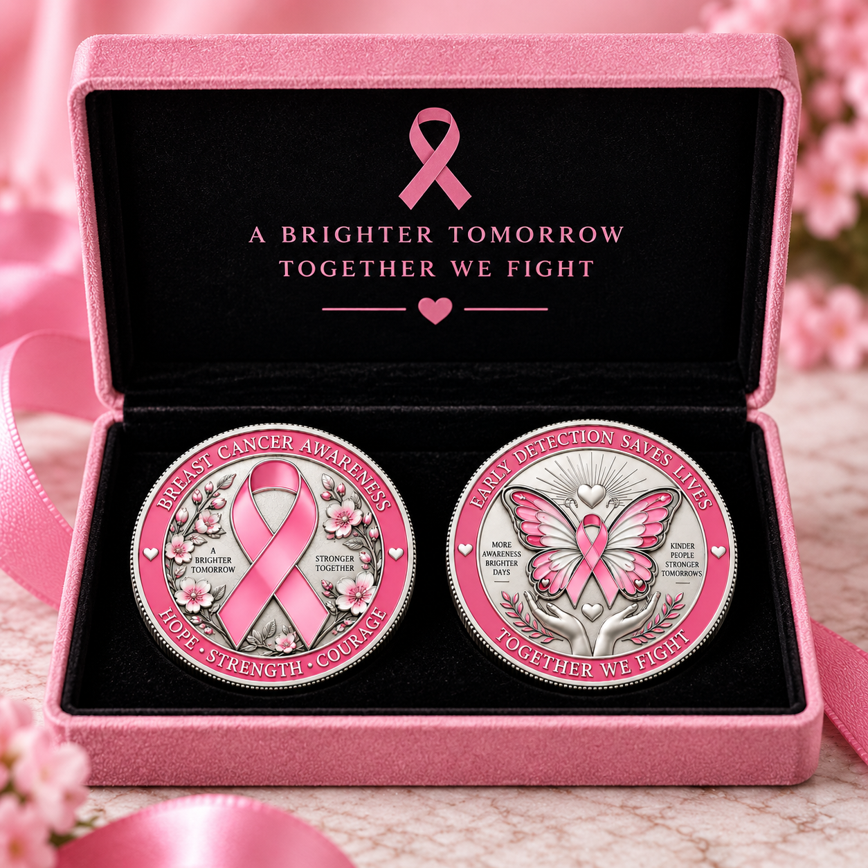 Brighter Tomorrow Breast Cancer Awareness Challenge Coin