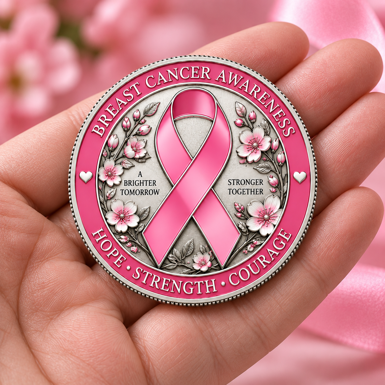 Brighter Tomorrow Breast Cancer Awareness Challenge Coin