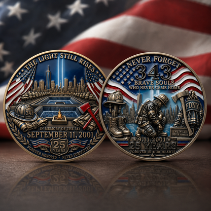 9/11 343 Never Forget 25th Anniversary Coin