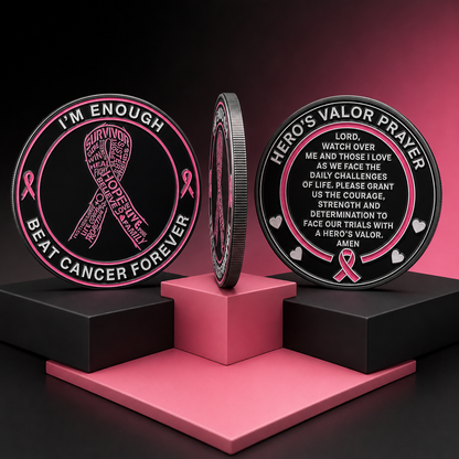 I'm Enough Breast Cancer Awareness Challenge coin
