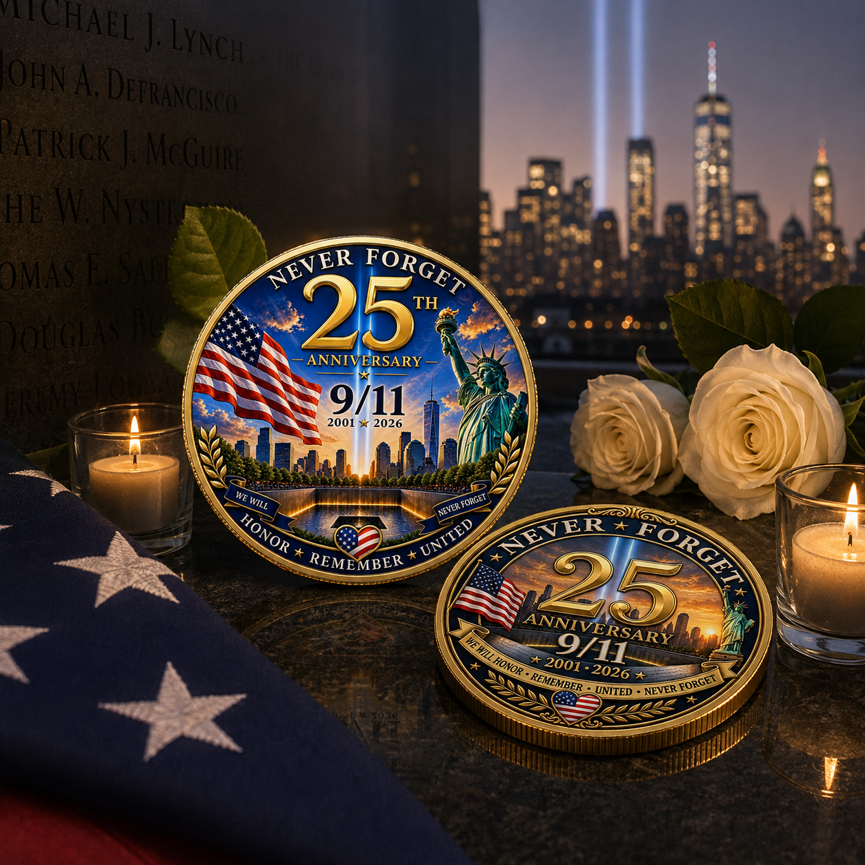 The "Honor. Remember. United." 25th Anniversary 9/11 Tribute Coin