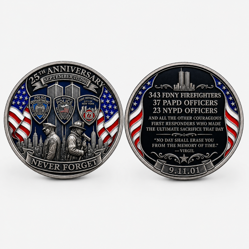 Never Forget 9/11 – 25th Anniversary Unity & Hope Commemorative Coin