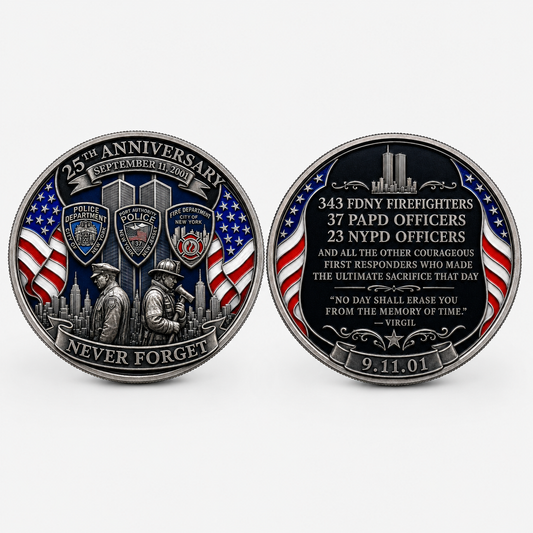 Never Forget 9/11 – 25th Anniversary Unity & Hope Commemorative Coin