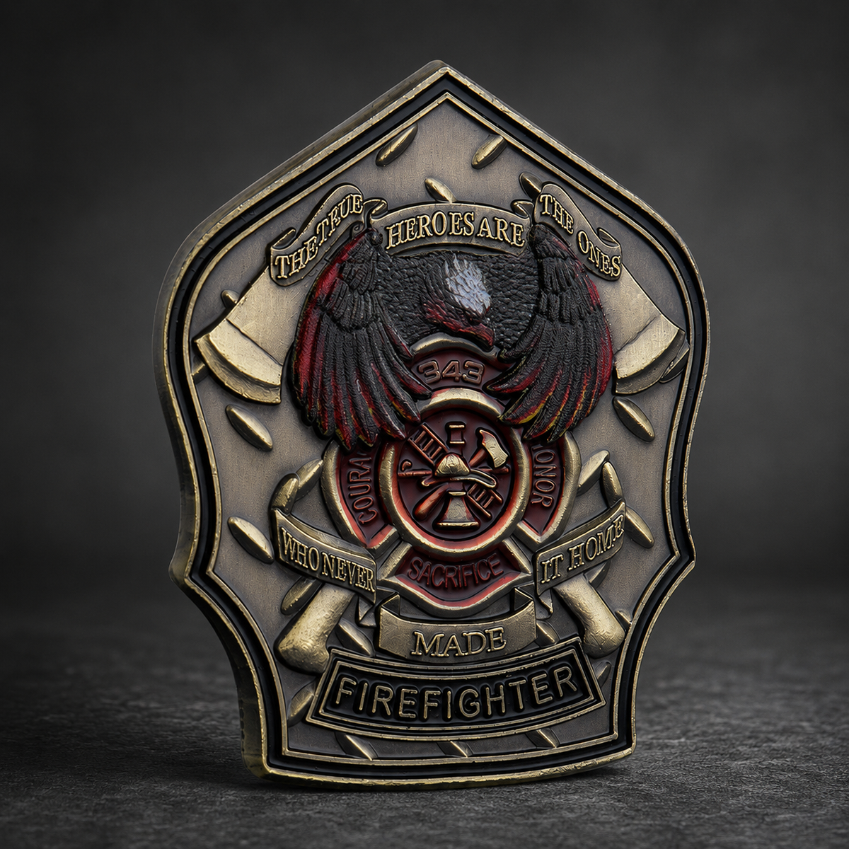 911 Firefighter Challenge Coin: FDNY Fallen Heroes Commemorative
