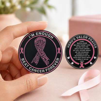 I'm Enough Breast Cancer Awareness Challenge coin