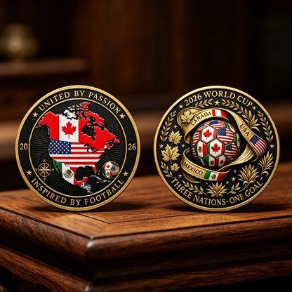 2026 Three Nations One Goal Challenge Coin