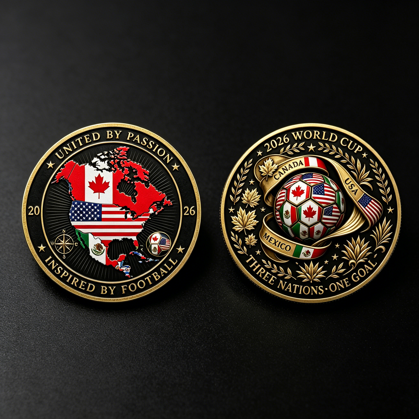 2026 Three Nations One Goal Challenge Coin