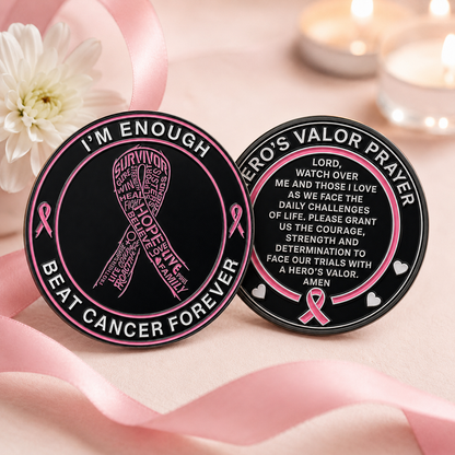 I'm Enough Breast Cancer Awareness Challenge coin