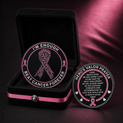 I'm Enough Breast Cancer Awareness Challenge coin