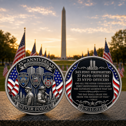 Never Forget 9/11 – 25th Anniversary Unity & Hope Commemorative Coin