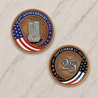September 11 25th Anniversary Honor the Fallen Commemorative Coin