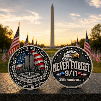 Never Forget 9/11 – 25th Anniversary Unity & Hope Commemorative Coin