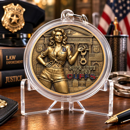 Cops Love Big Busts Cops Love To Use Cuffs Challenge Coin