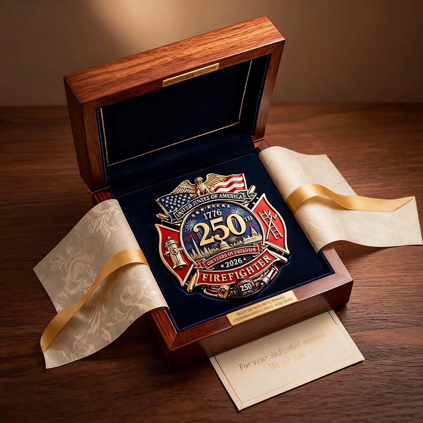 Commemorative Firefighter Badge for US 250th Anniversary