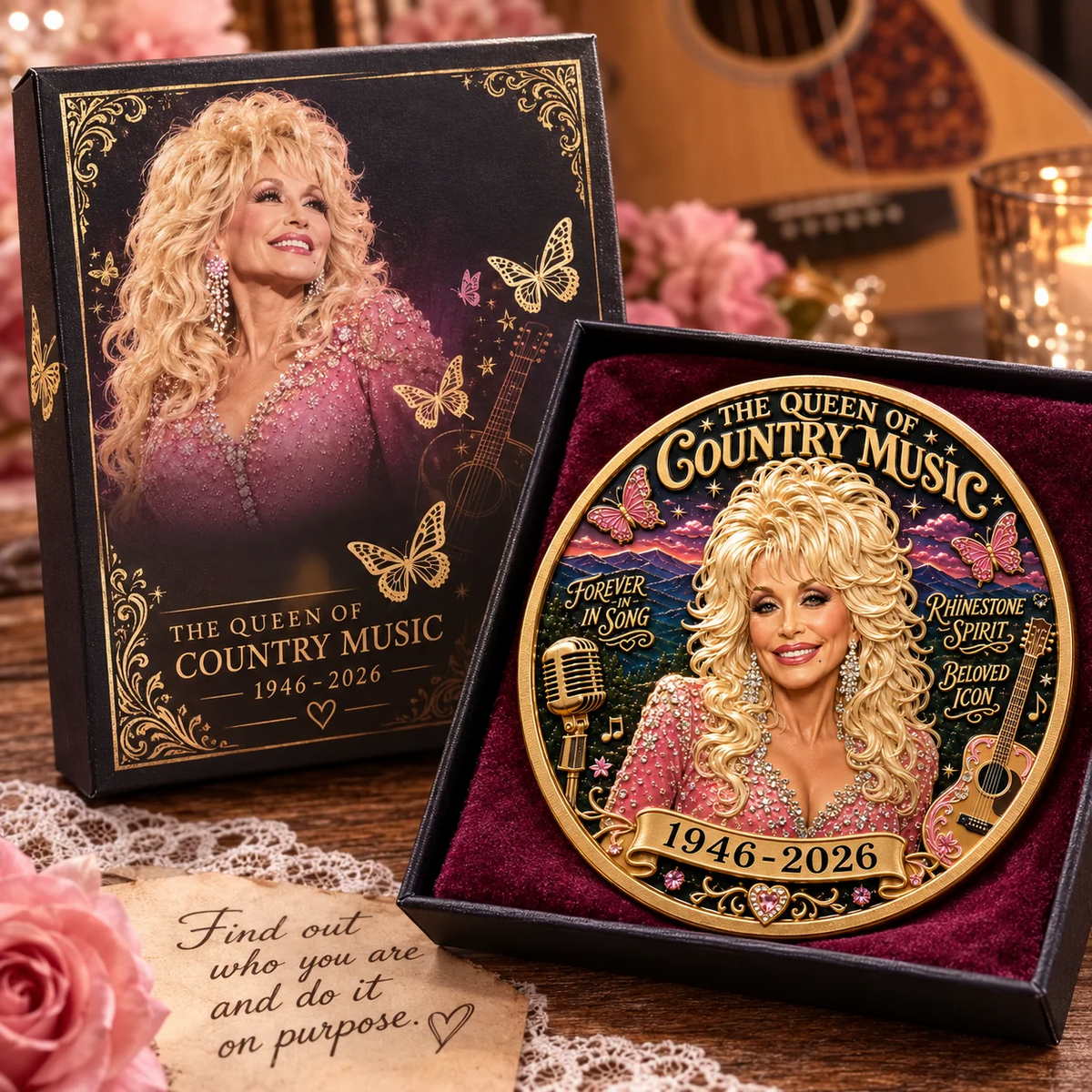 🎸🦋Queen of Country Music Memorial Commemorative Coin