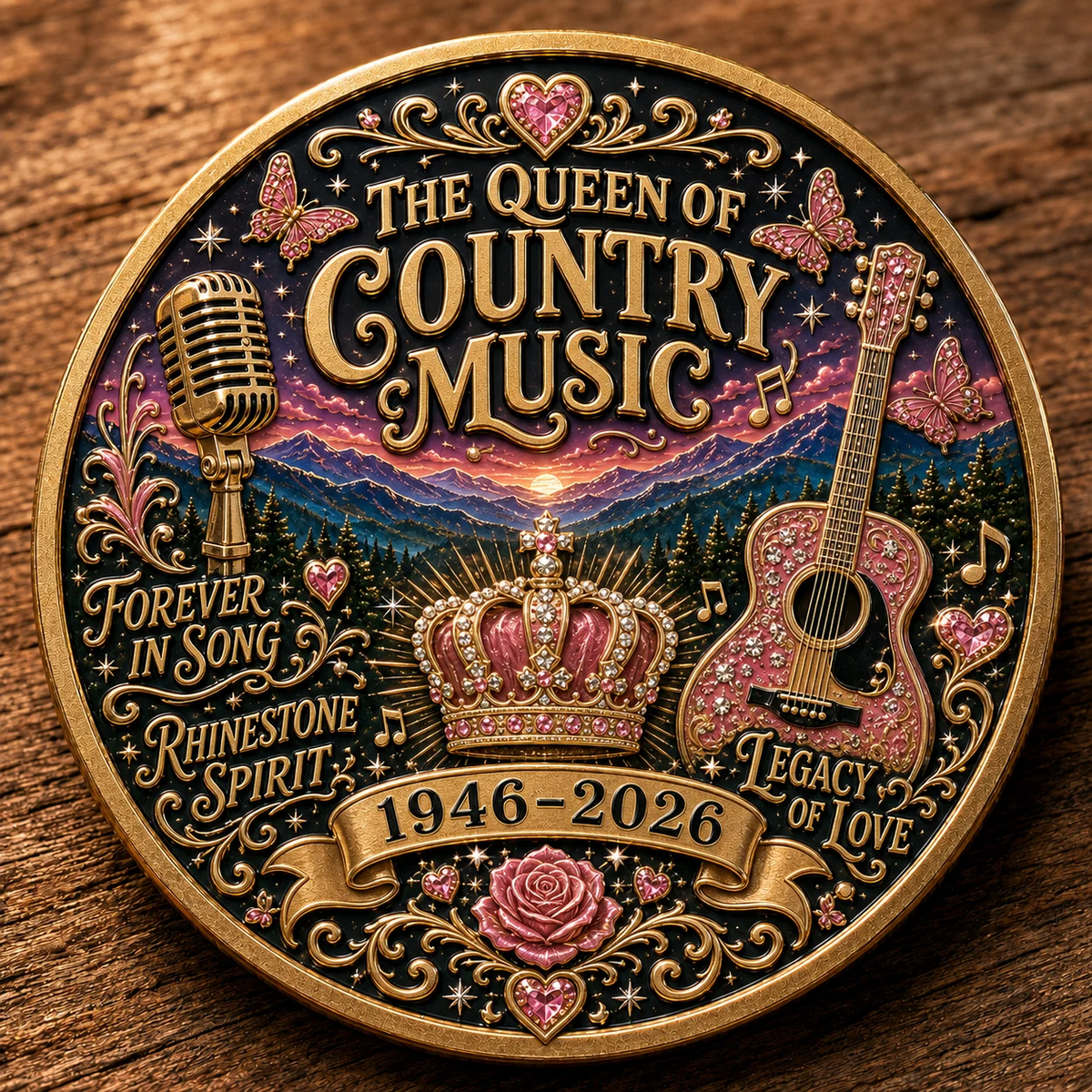 🎸🦋Queen of Country Music Memorial Commemorative Coin
