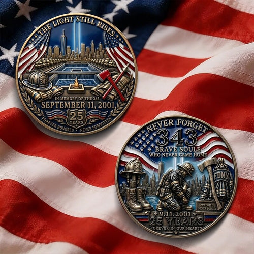 9/11 343 Never Forget 25th Anniversary Coin