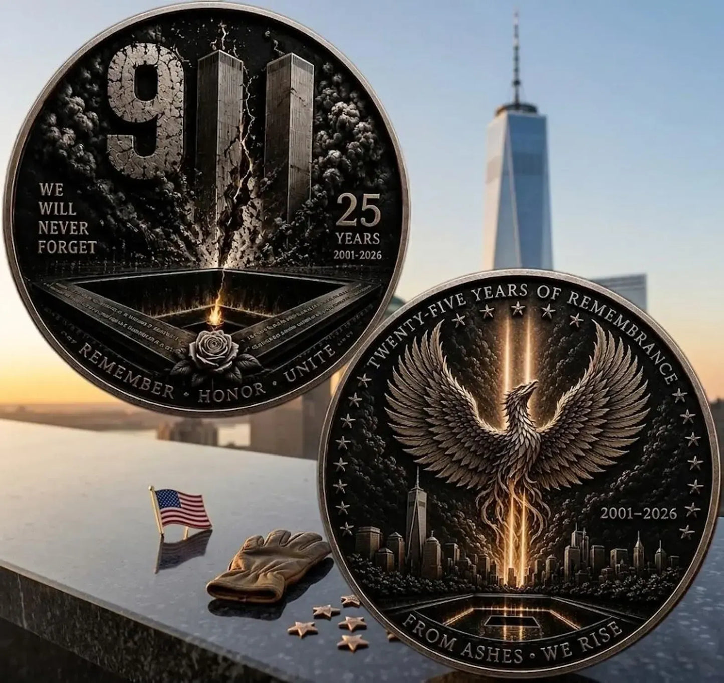 9/11 25th Anniversary Memorial Coin